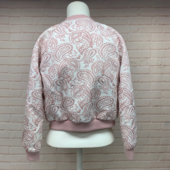 Victoria Beckham Pink Jacquard Brocade Jacket L - Picture 5 of 10